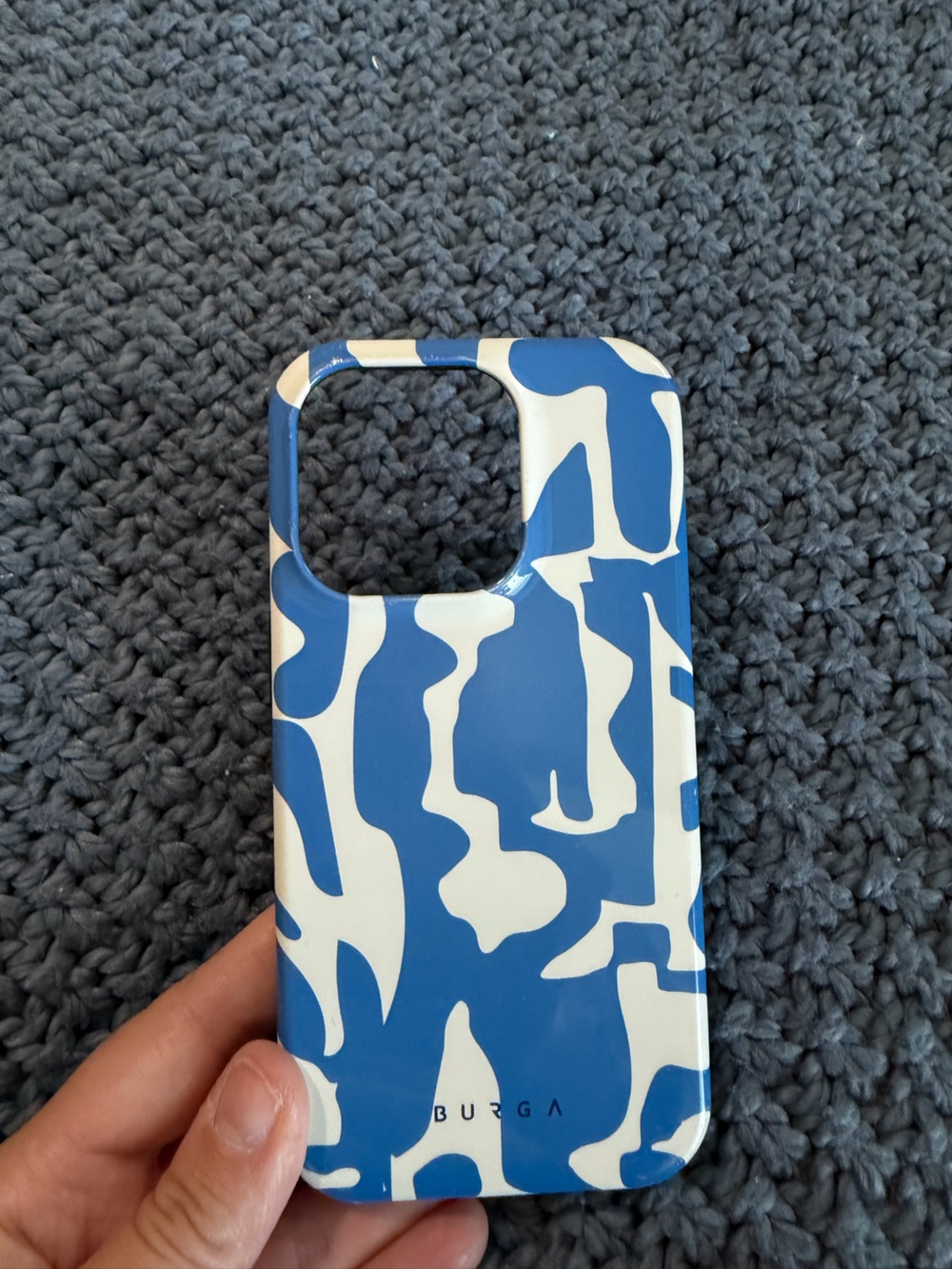 Burga Blue/White Camouflage iPhone 14 Pro Case - Compatible Cell Phone Accessory